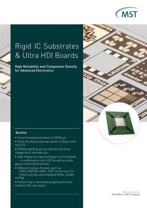Rigid IC Substrates and Ultra HDI Boards technology leaflet preview