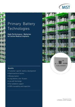 Primary Battery Technology leaflet preview